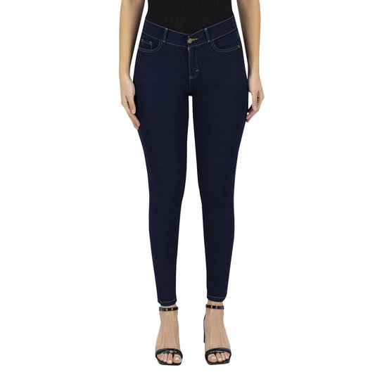 Jeans skinny mujer Magic Pomp azul oscuro - espalda
