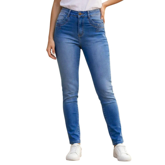 Jeans skinny Magic Pomp azul claro - espalda