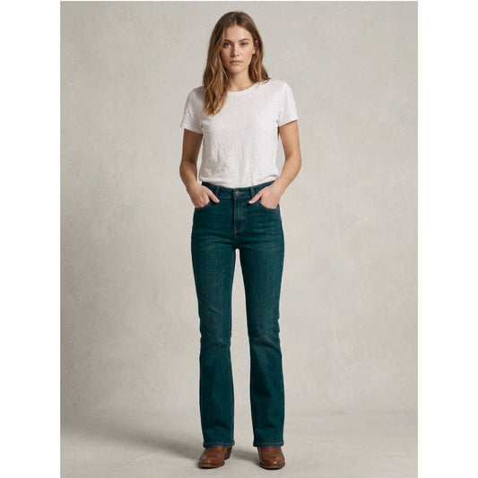 Jeans Bootcut Mujer Levanta Pompas Azul Oscuro