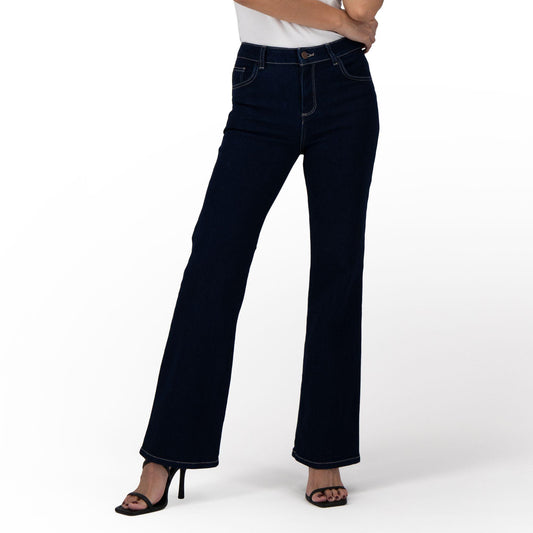 Jeans bootcut Magic Pomp mujer azul - espalda