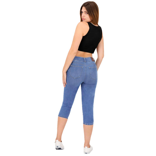 Capri Magic Pomp mujer azul deslavado - espalda