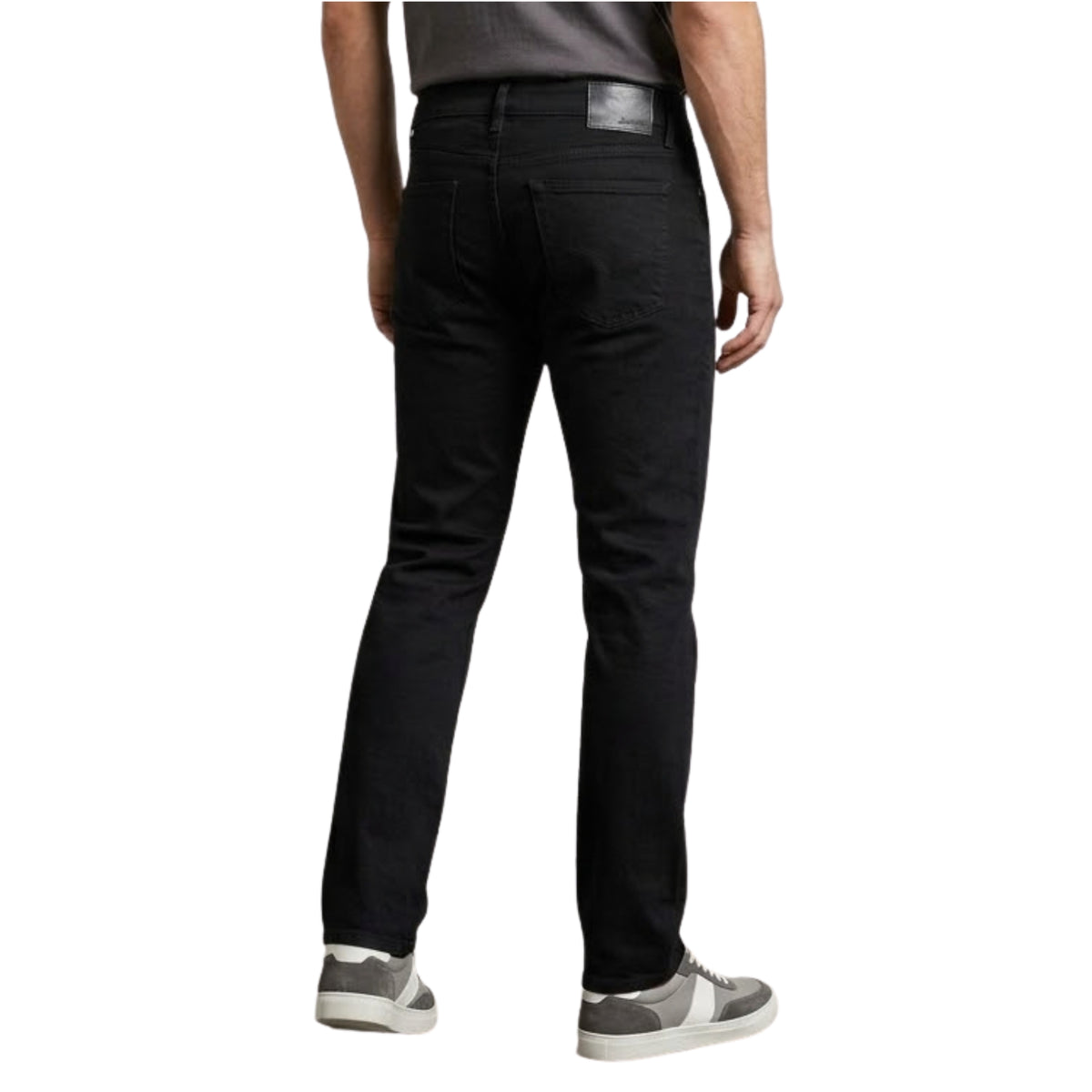 Jeans Rectos Hombre Negro de Mezclilla