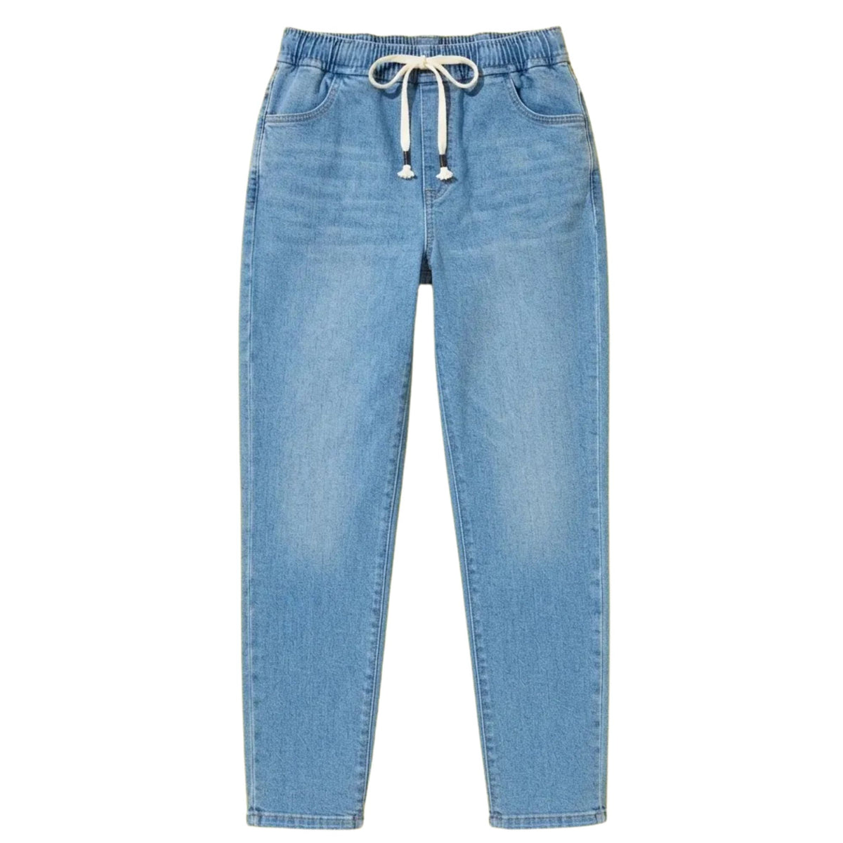 Mom Jeans Mujer Azul de Mezclilla Stretch con Pretina