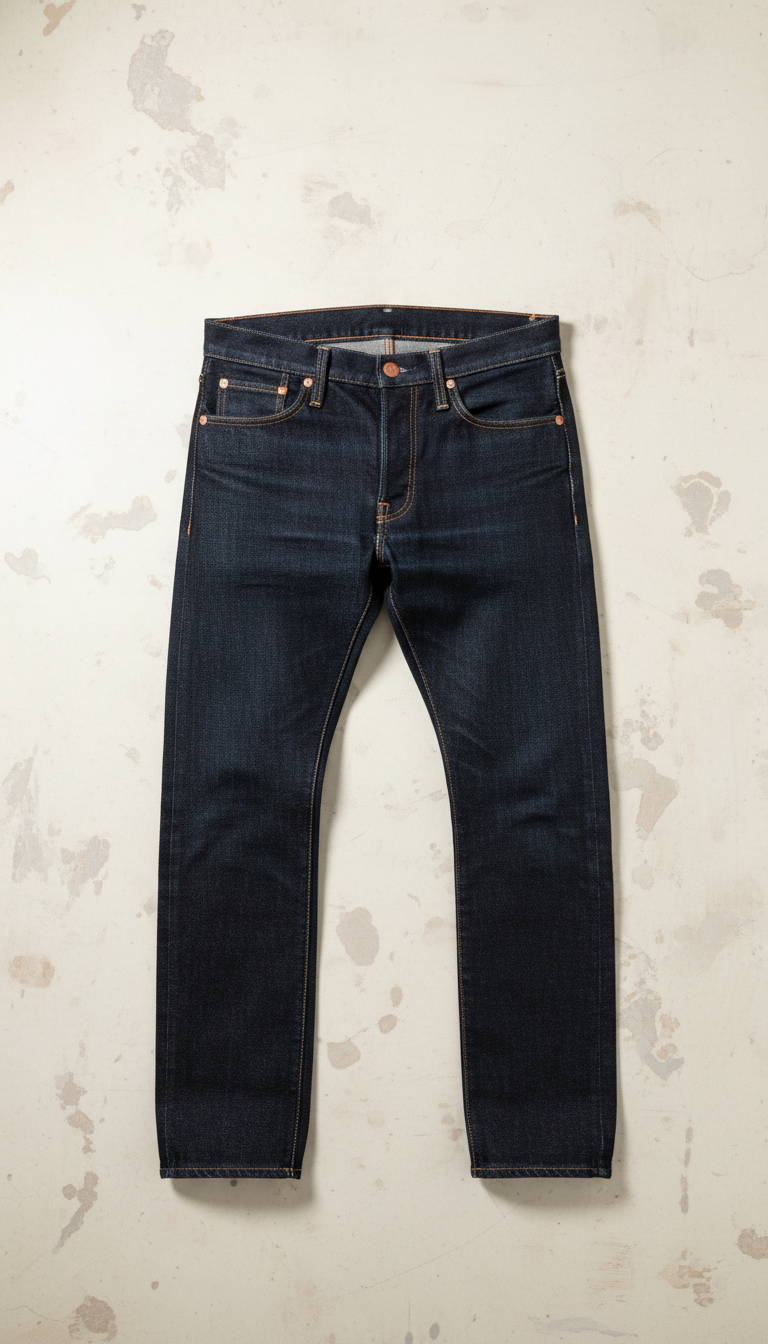 Jeans raw denim selvage sin lavar
