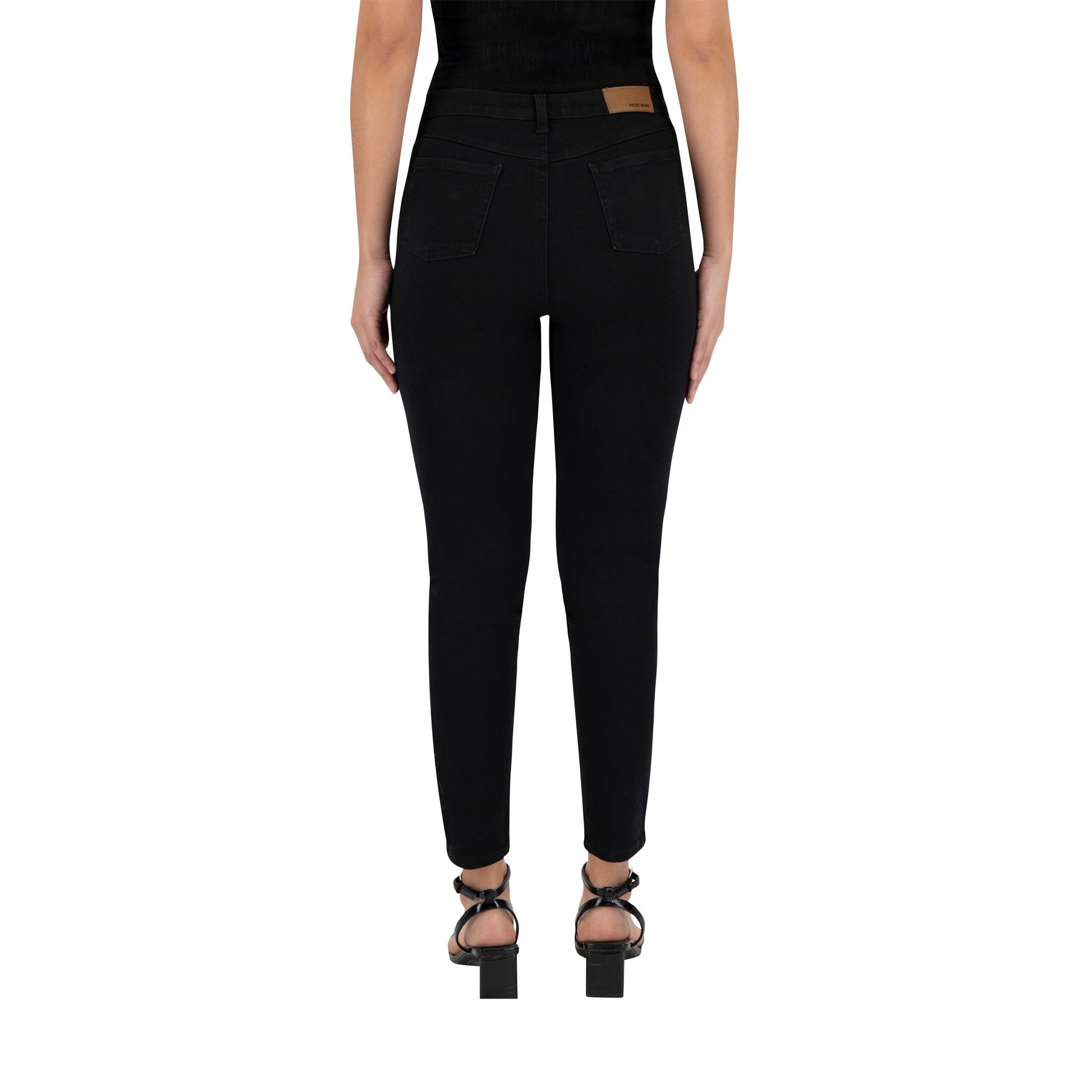 Jeans skinny mujer Justo A Tu Medida negro - detalle