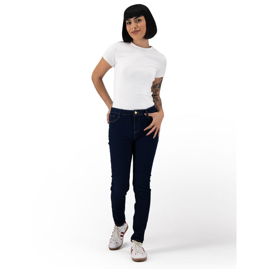 Jeans skinny mujer Justo A Tu Medida azul oscuro - espalda