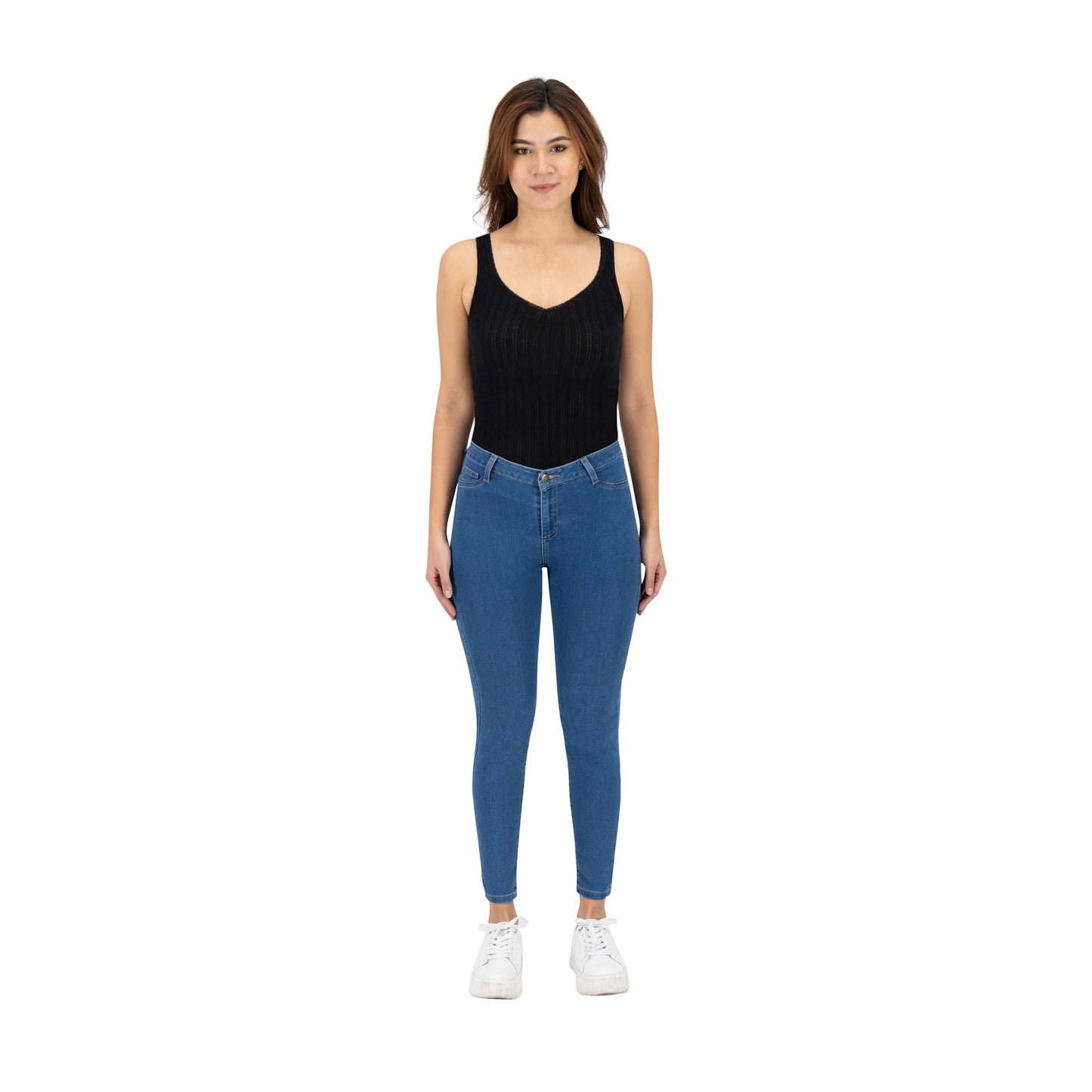 Jeans skinny mujer Justo A Tu Medida azul claro