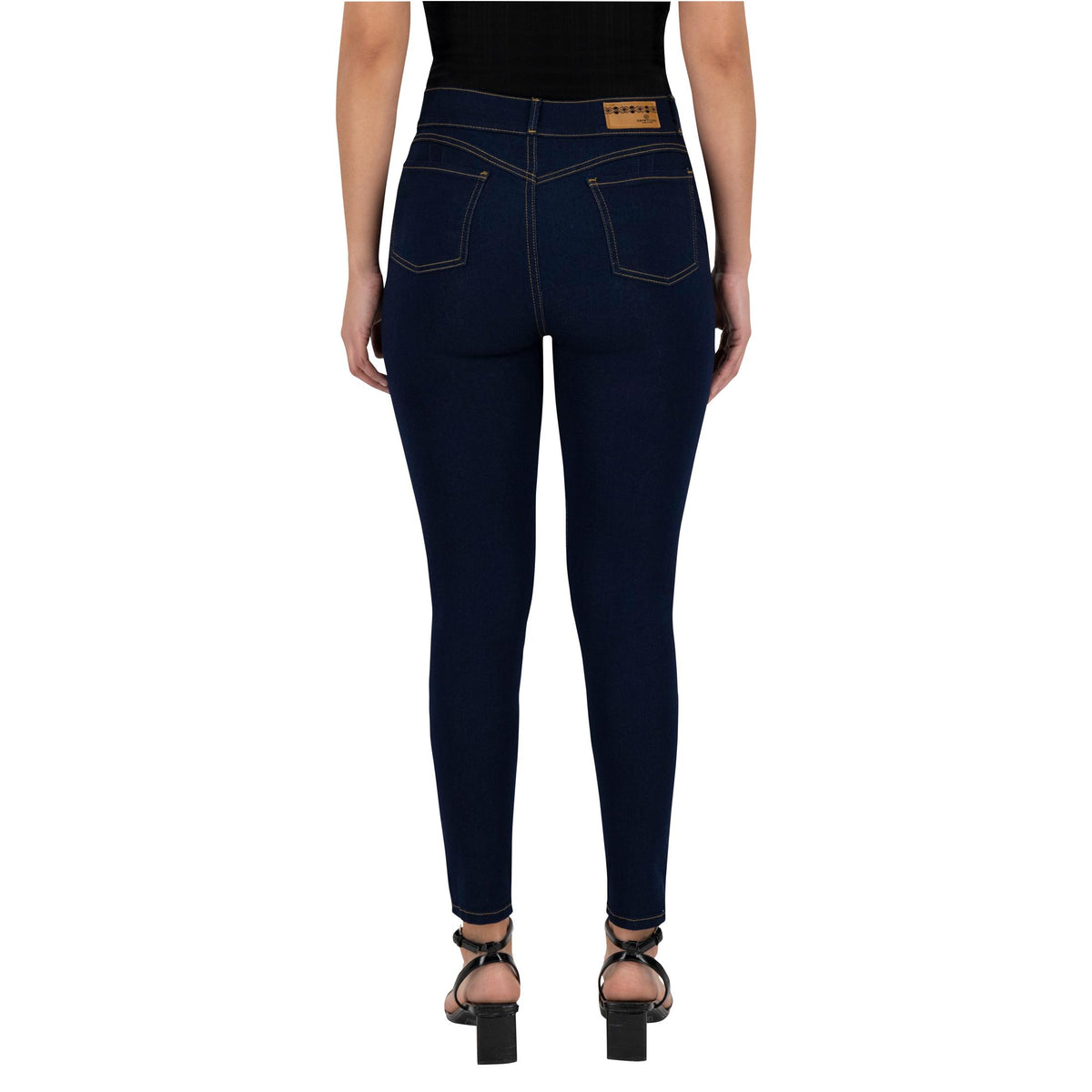 Jeans skinny mujer Magic Pomp azul oscuro - detalle