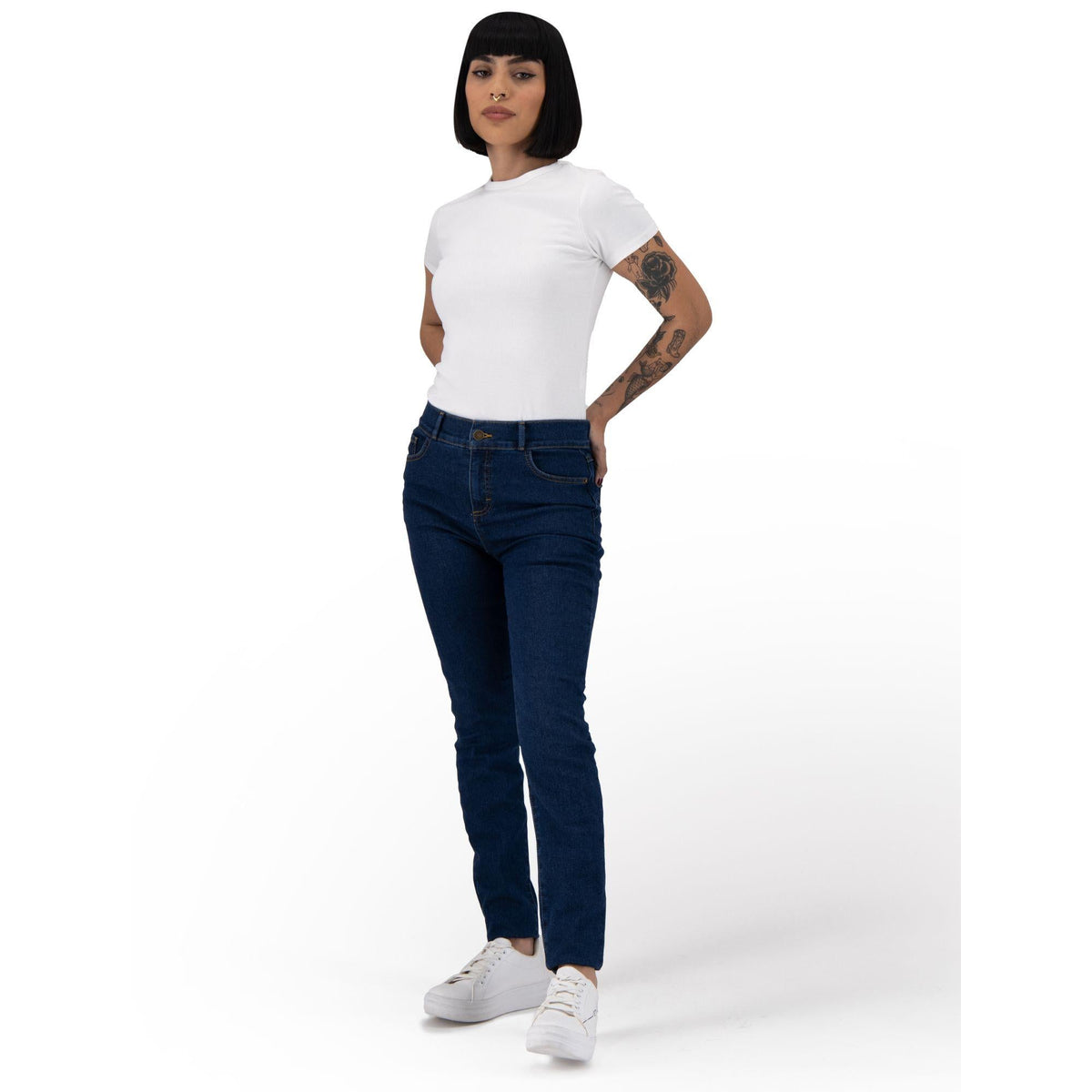 Jeans skinny mujer Magic Pomp azul medio