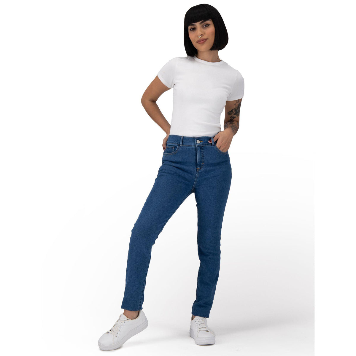 Jeans skinny mujer Magic Pomp azul claro