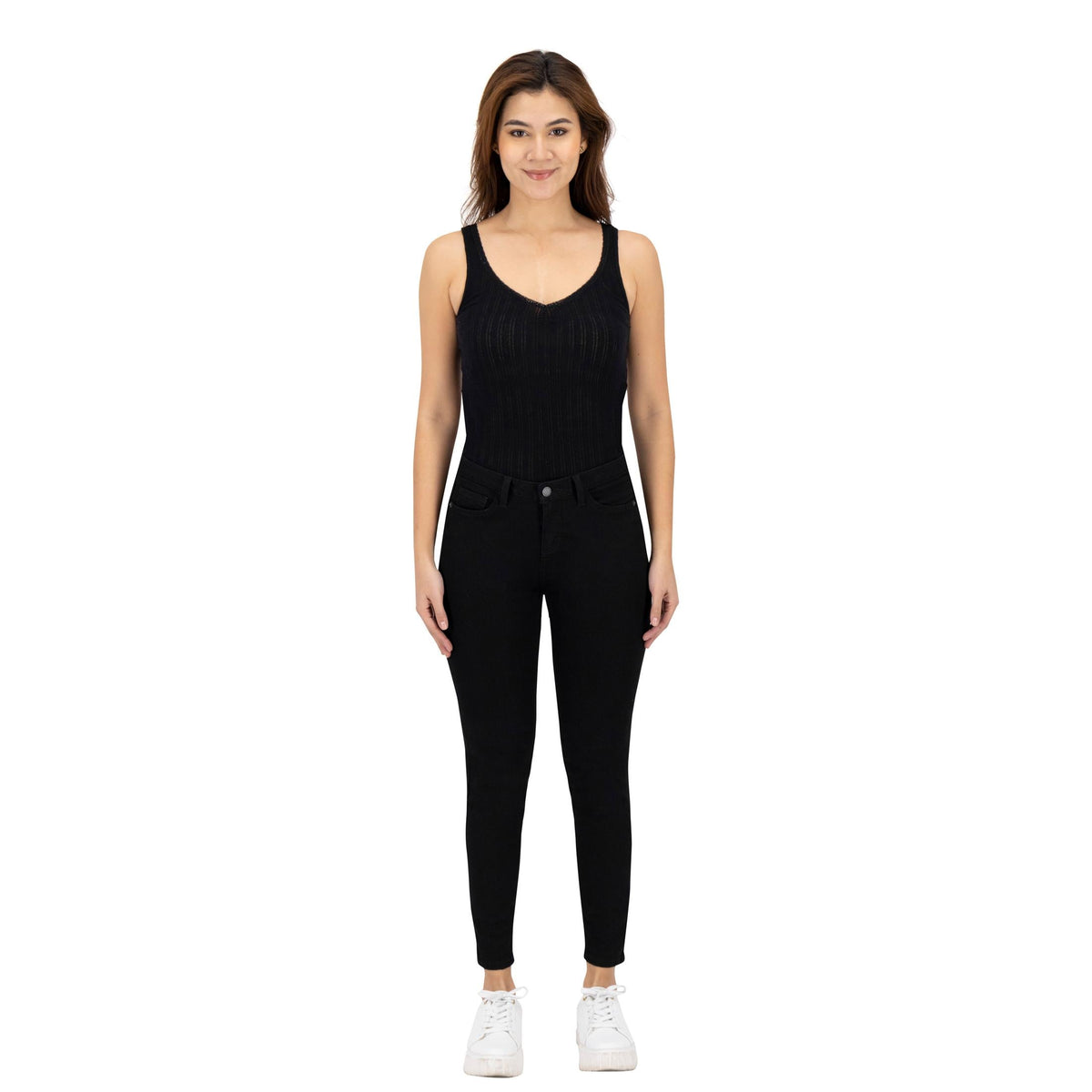 Jeans skinny mujer Magic Pomp negro