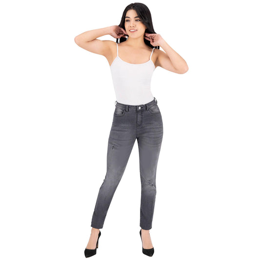 Jeans skinny Magic Pomp mujer gris - frente