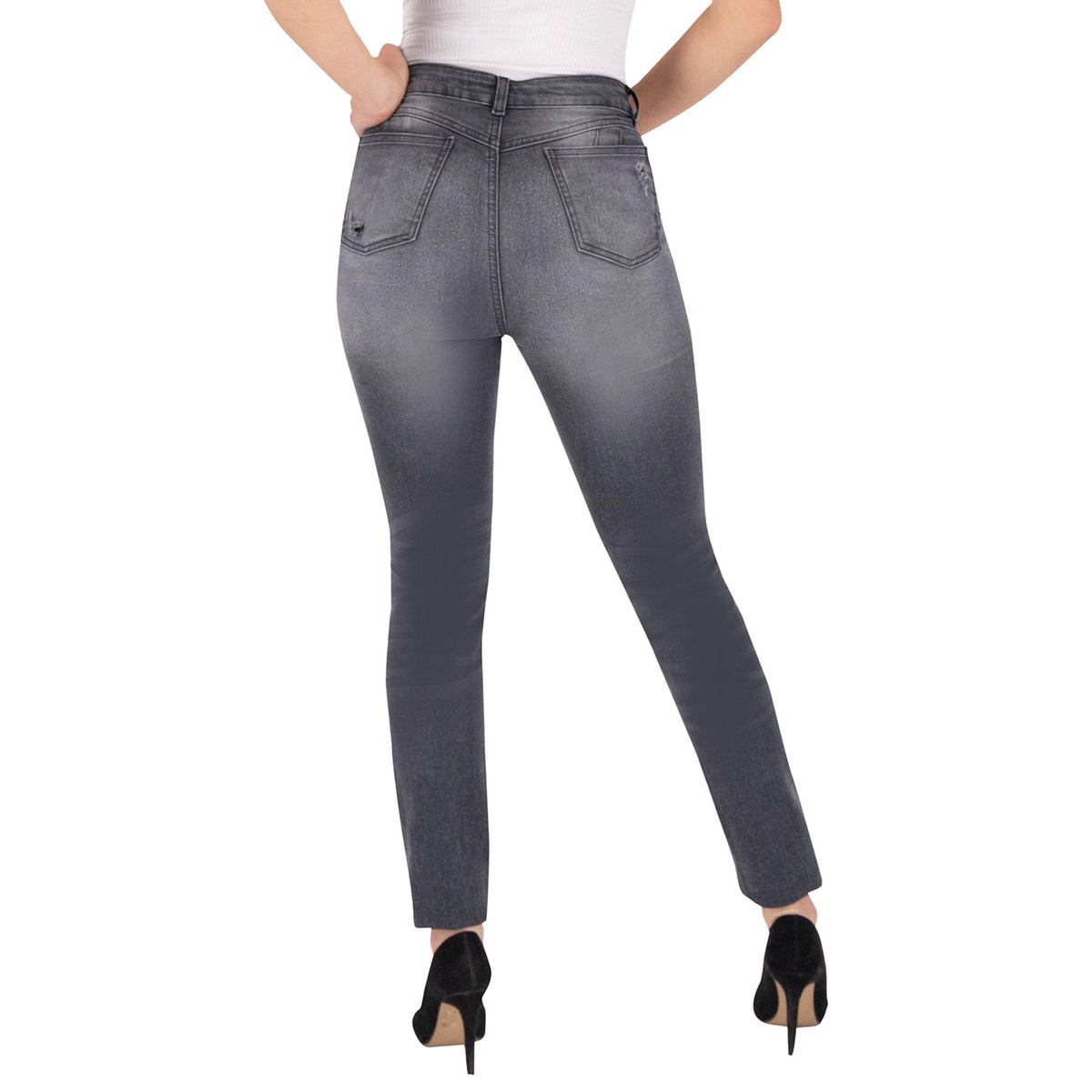 Jeans skinny Magic Pomp mujer gris - detalle