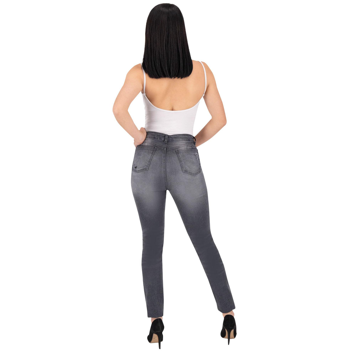 Jeans skinny Magic Pomp mujer gris - bolsas
