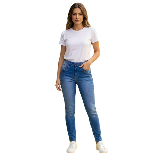 Jeans skinny Magic Pomp azul claro - frente