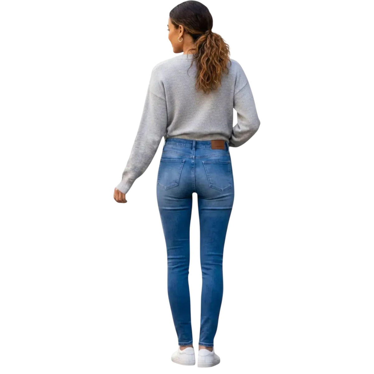 Jeans skinny Magic Pomp azul claro - lateral