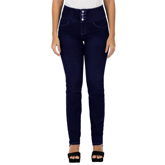 Jeans skinny Corazón mujer azul oscuro - espalda
