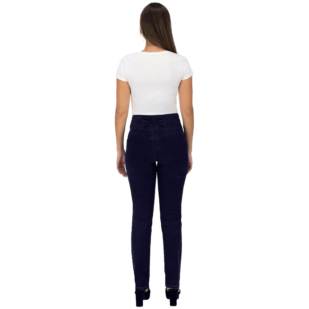 Jeans skinny Corazón mujer azul oscuro - lateral