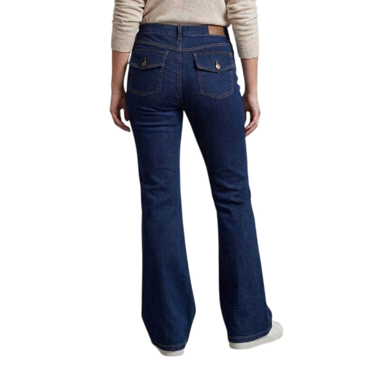 Jeans bootcut mujer azul - detalle