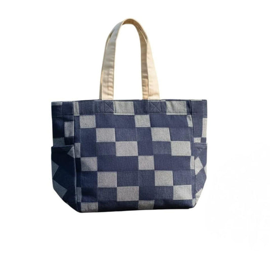 Bolsa tote mezclilla azul oscuro - frente