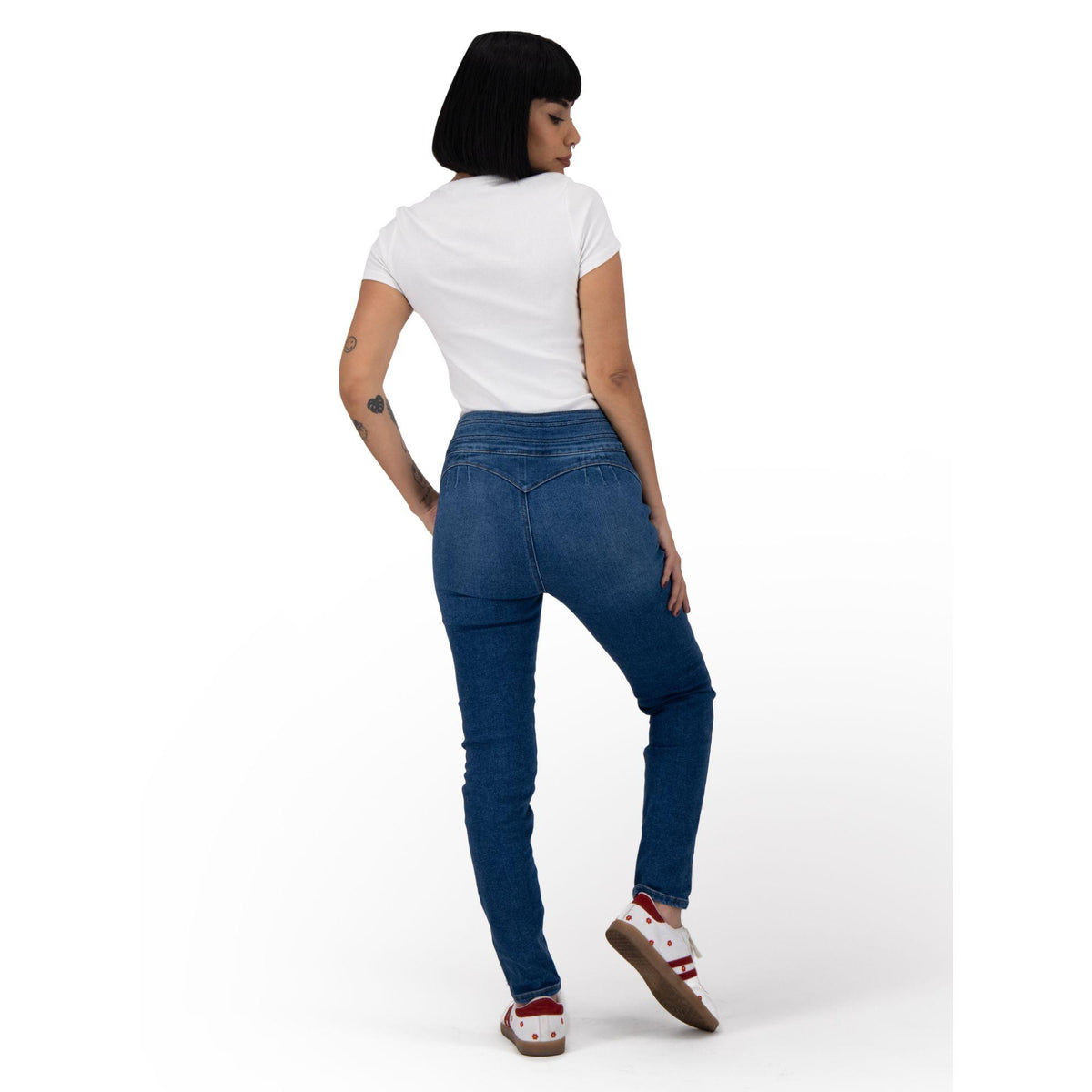 Jeans skinny Corazón mujer azul claro - bolsas