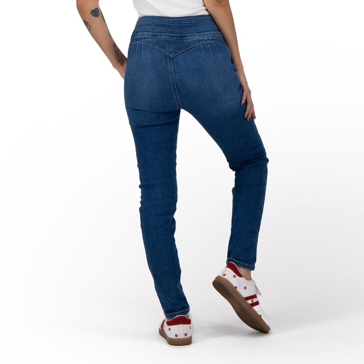 Jeans skinny Corazón mujer azul claro - detalle