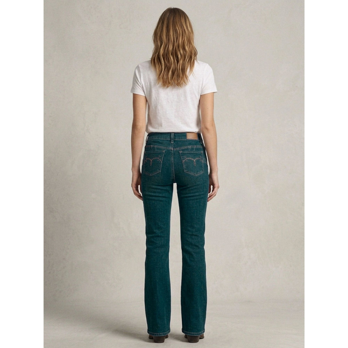 Jeans Bootcut Mujer Levanta Pompas Azul Oscuro