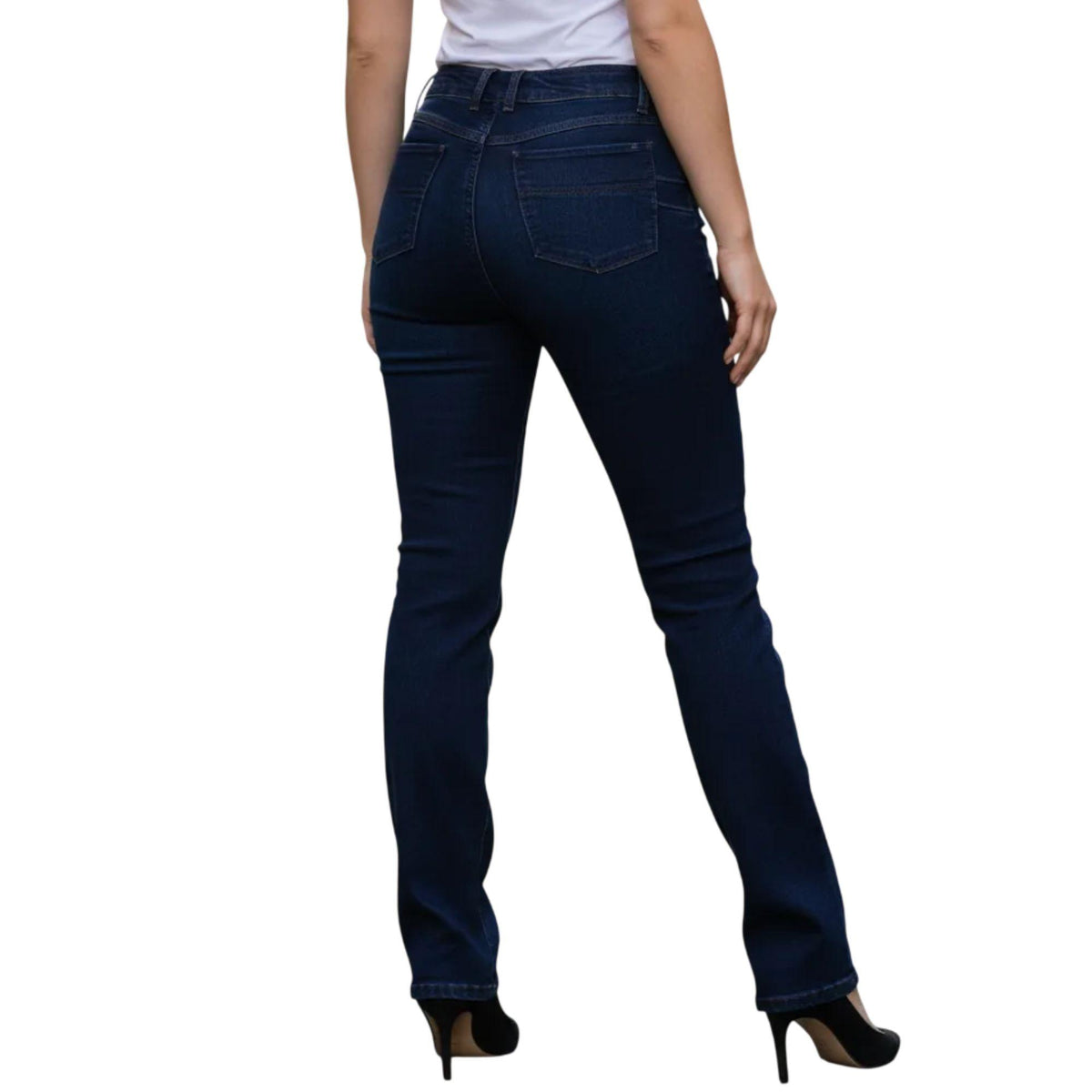 Jeans rectos Magic Pomp mujer azul - detalle