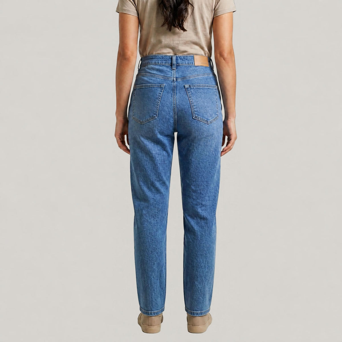 Mom Jeans Mujer Azul de Mezclilla Stretch