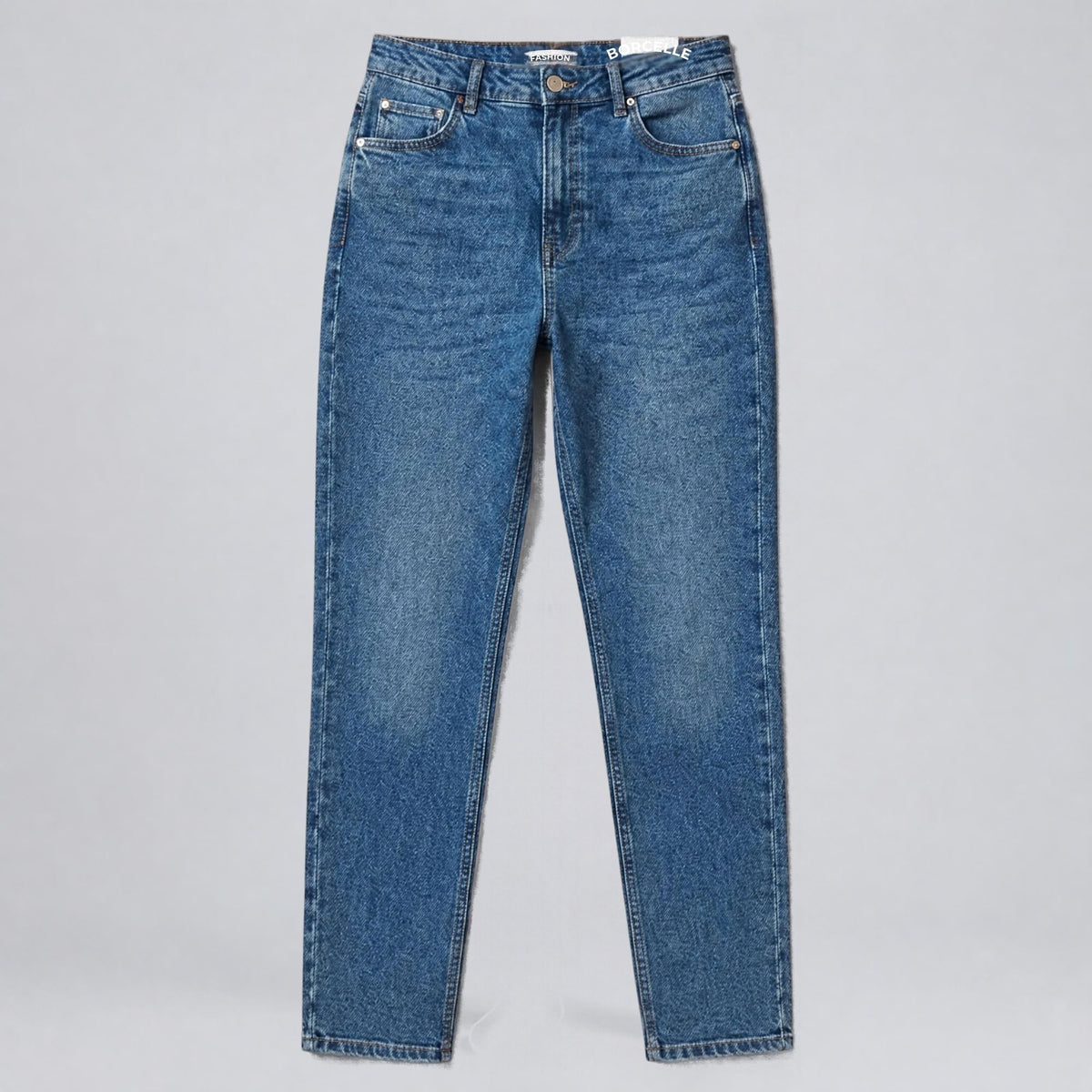 Mom Jeans Mujer Azul de Mezclilla Stretch