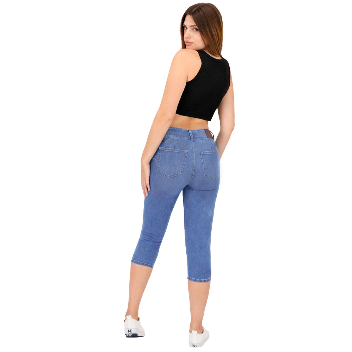 Capri Magic Pomp mujer azul deslavado - espalda
