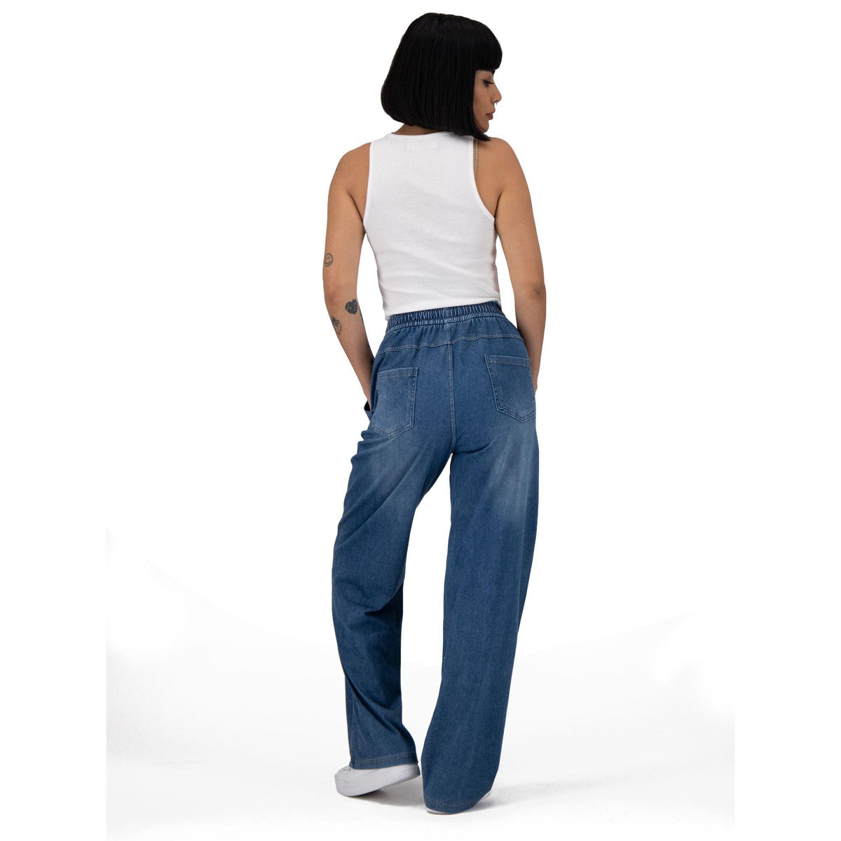 Pantal�n Pierna Amplia Mujer Mezclilla G83209 image 3