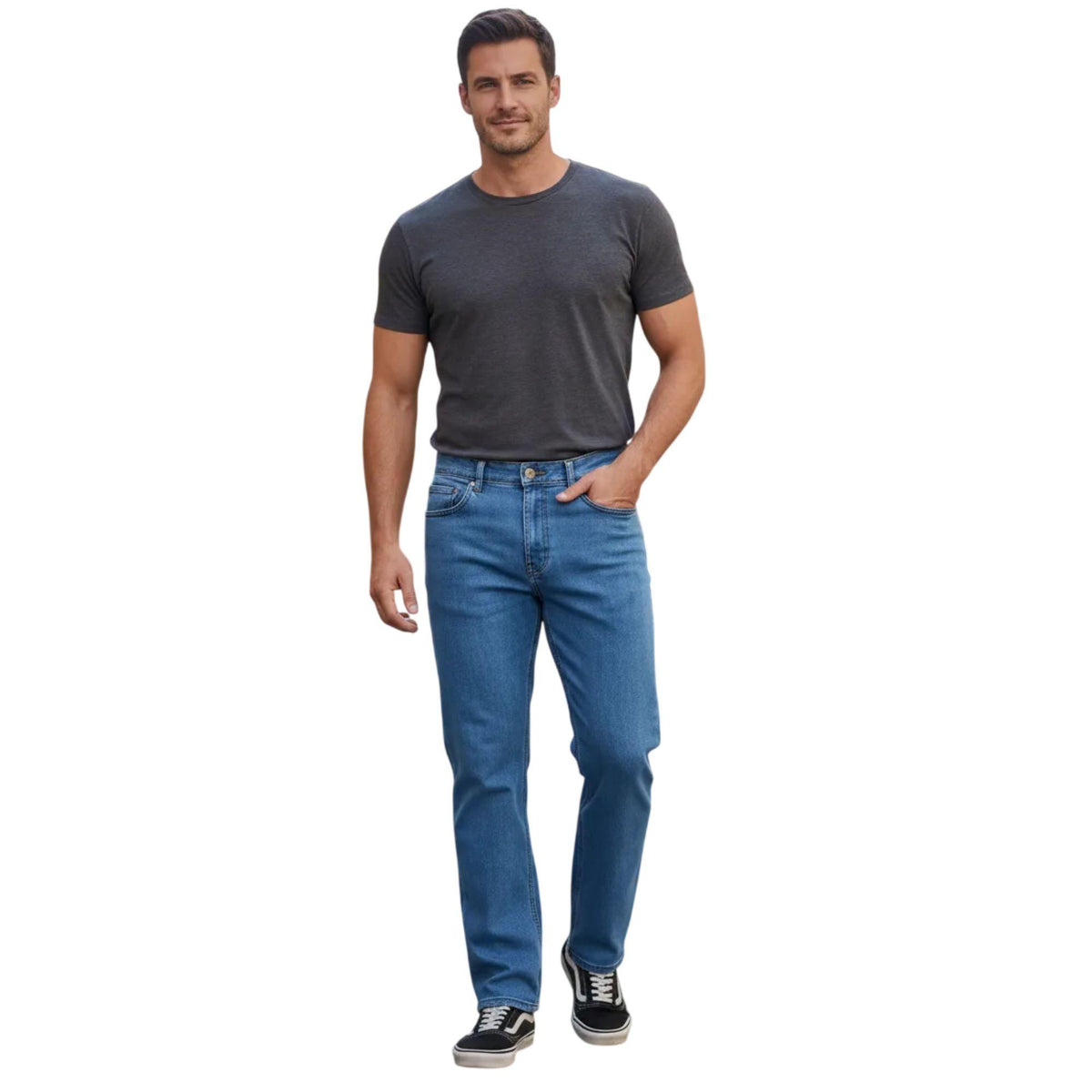 Pantal�n Recto Hombre Mezclilla Azul 803702 - Azul, 38 image