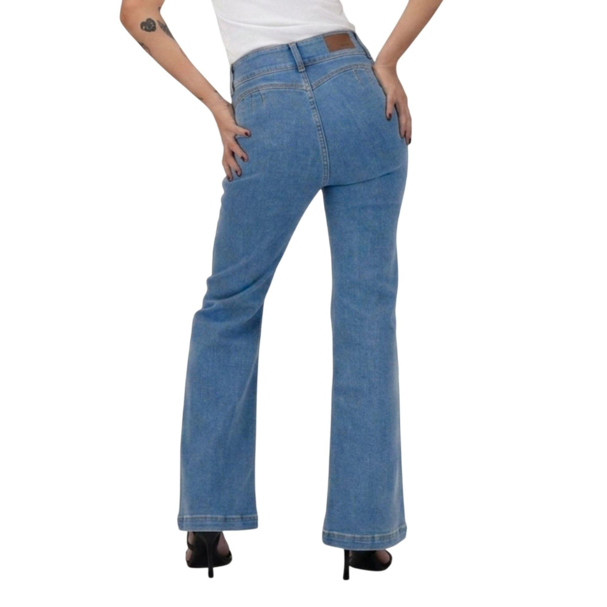 Pantal�n Acampanado Mujer Mezclilla 025912 image 2