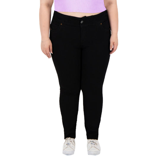 Jeans skinny Curvy Magic Pomp negro - espalda