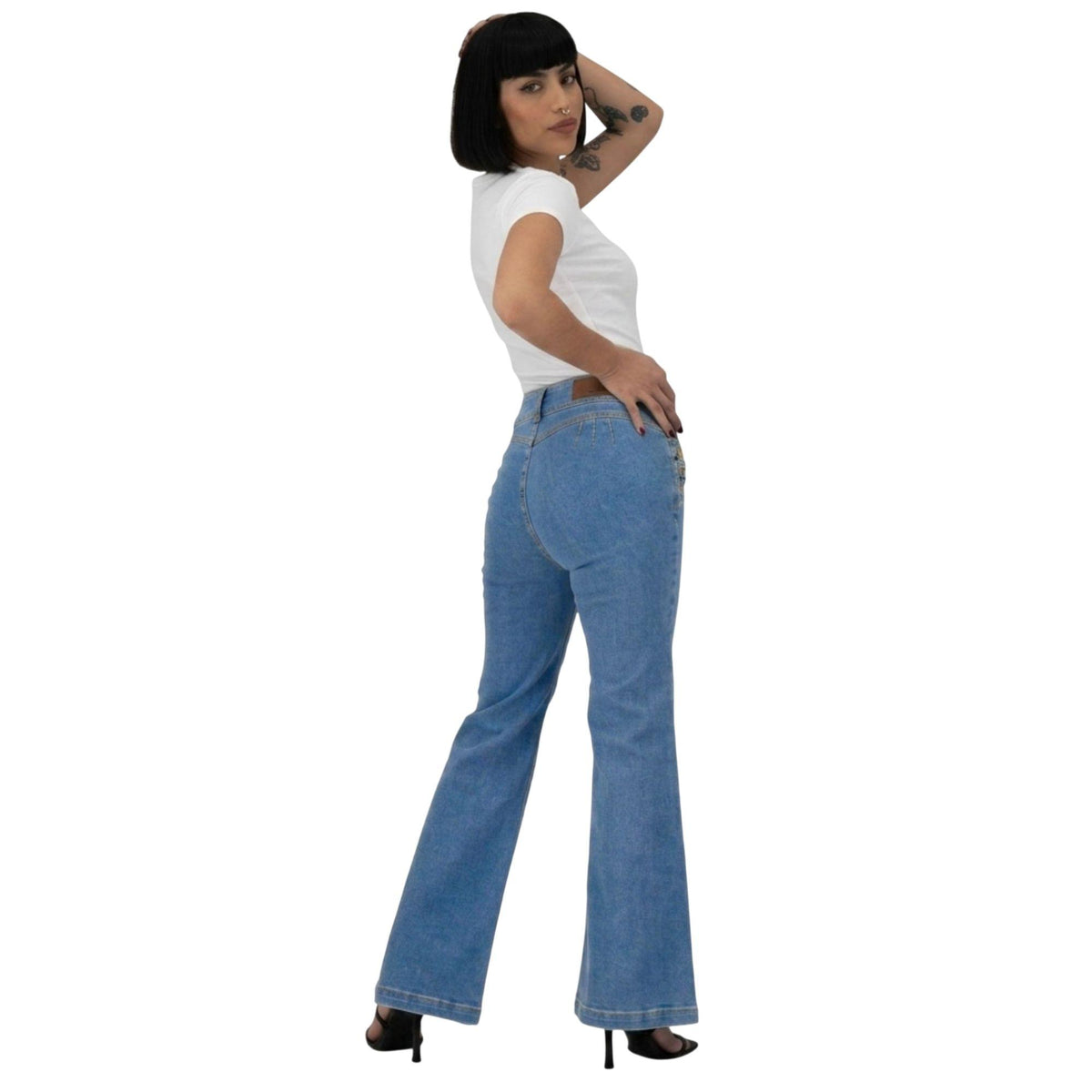 Pantal�n Acampanado Mujer Mezclilla 025912 image 4