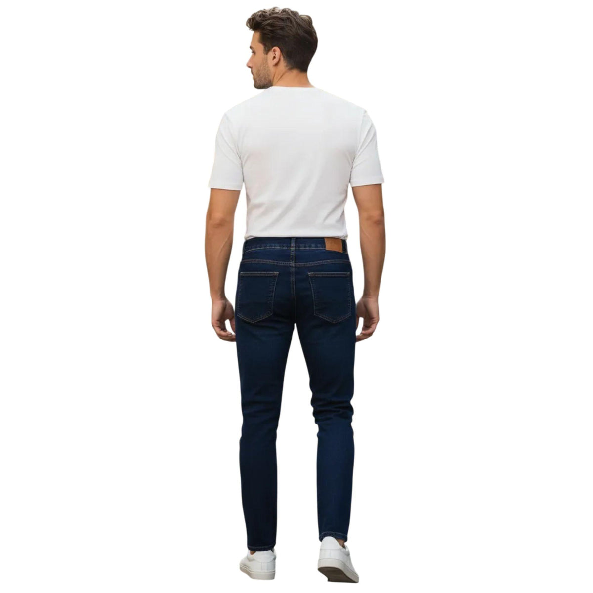 Jeans skinny hombre azul - lateral