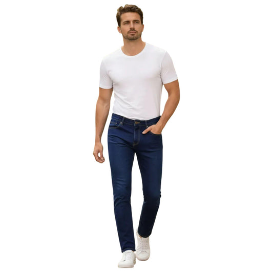 Jeans skinny hombre azul - frente