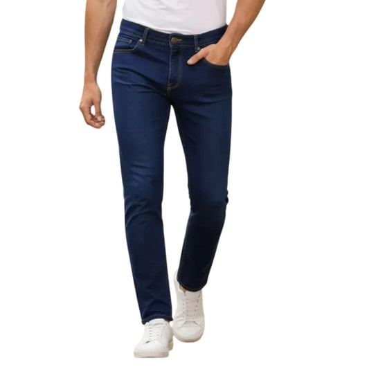 Jeans skinny hombre azul - espalda
