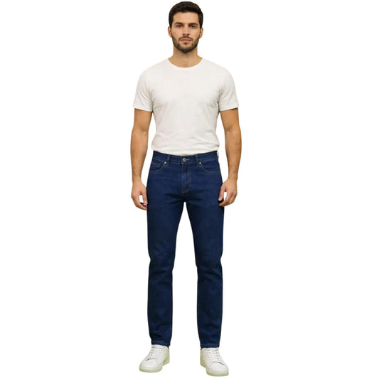 Jeans slim hombre azul oscuro - frente