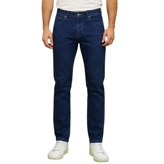 Jeans slim hombre azul oscuro - espalda