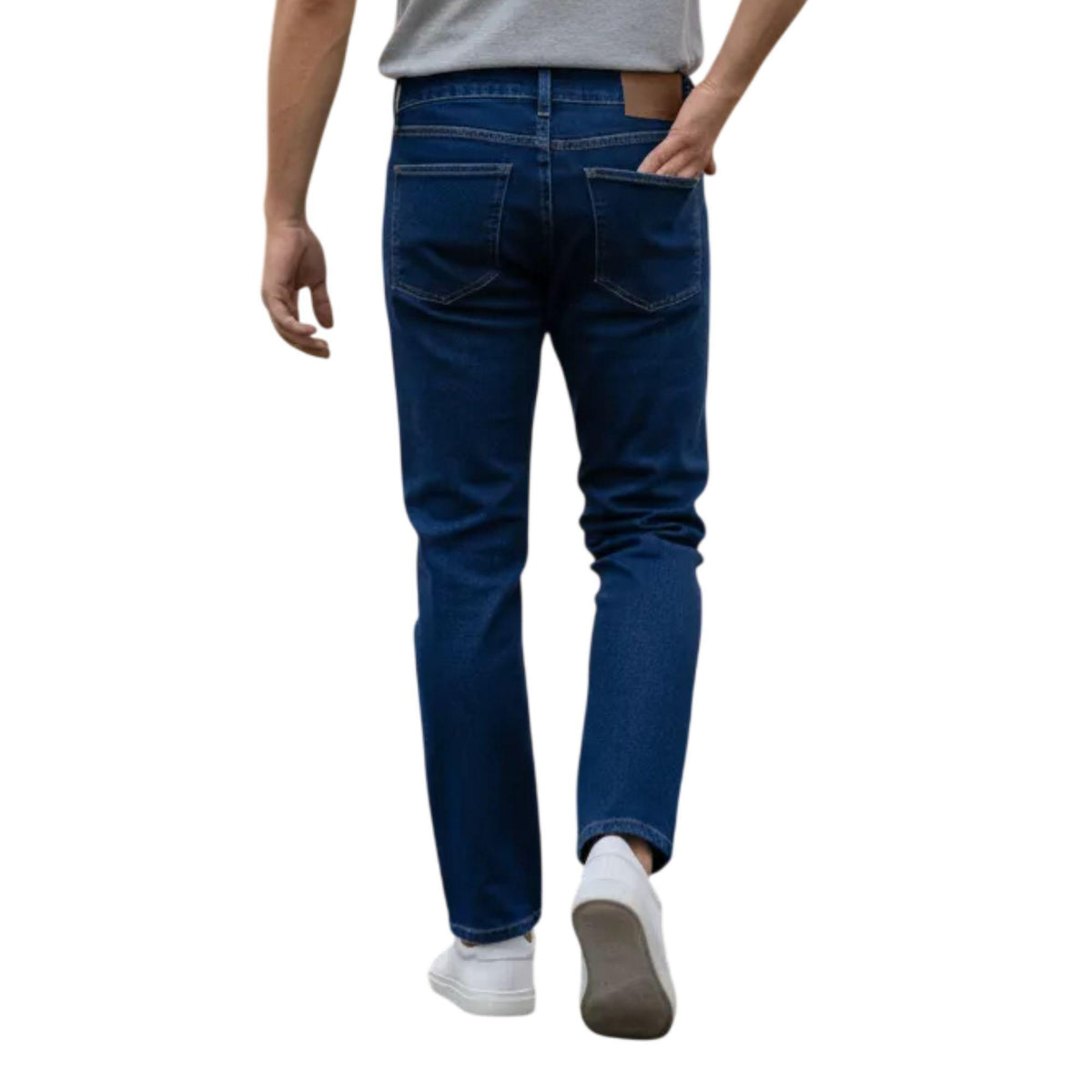 Jeans slim hombre azul oscuro - detalle
