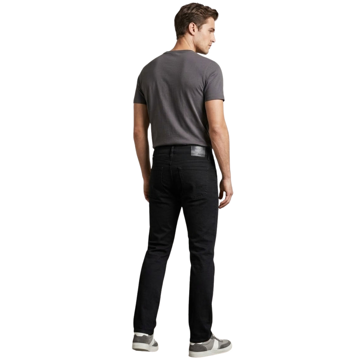 Jeans Rectos Hombre Negro de Mezclilla