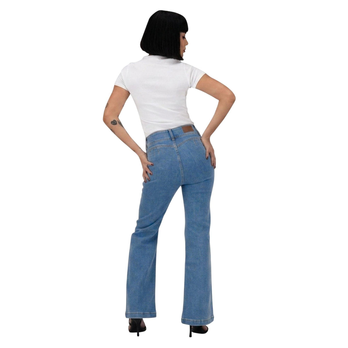 Pantal�n Acampanado Mujer Mezclilla 025912 image 5