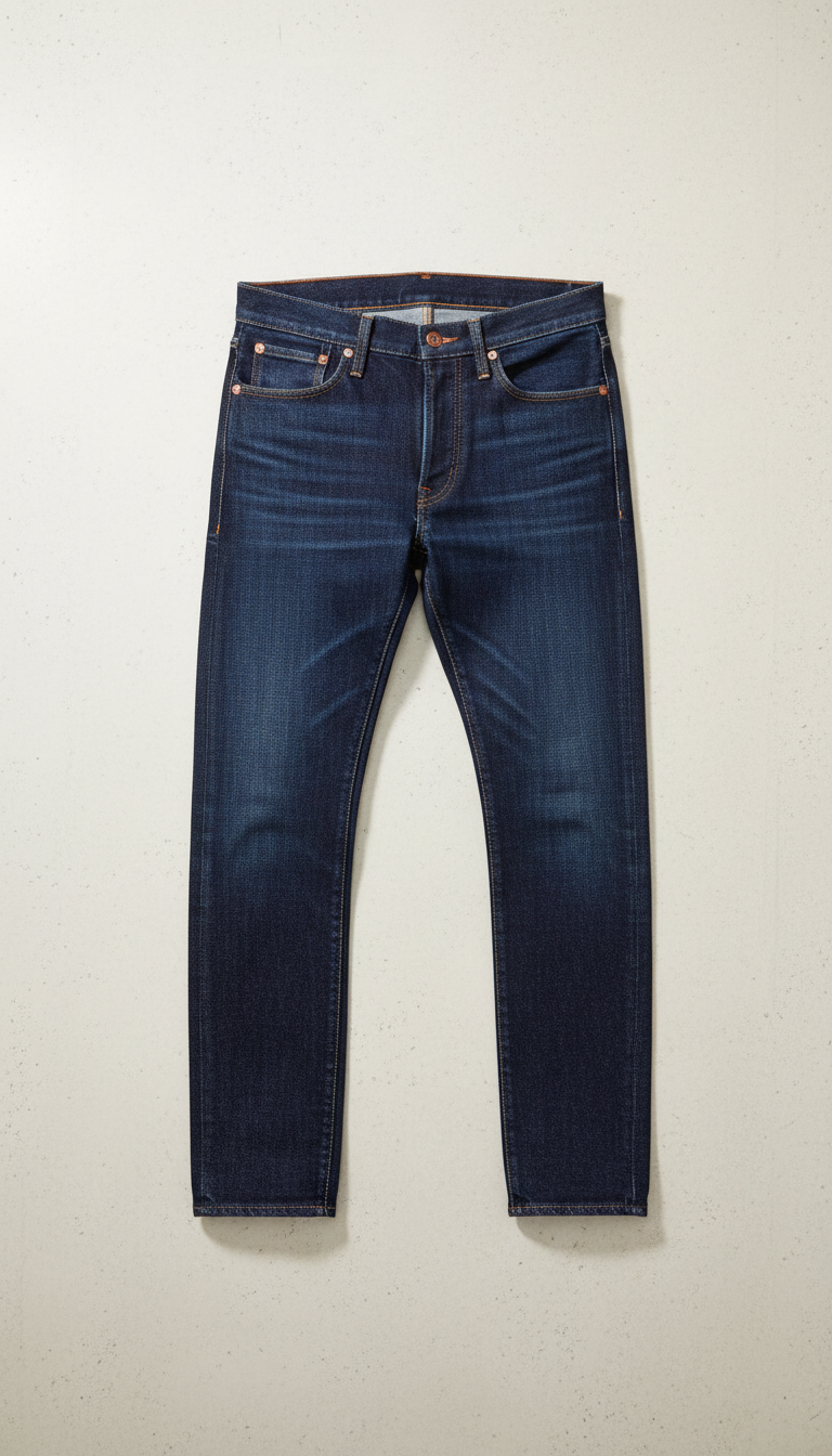 Jeans slim de mezclilla japonesa