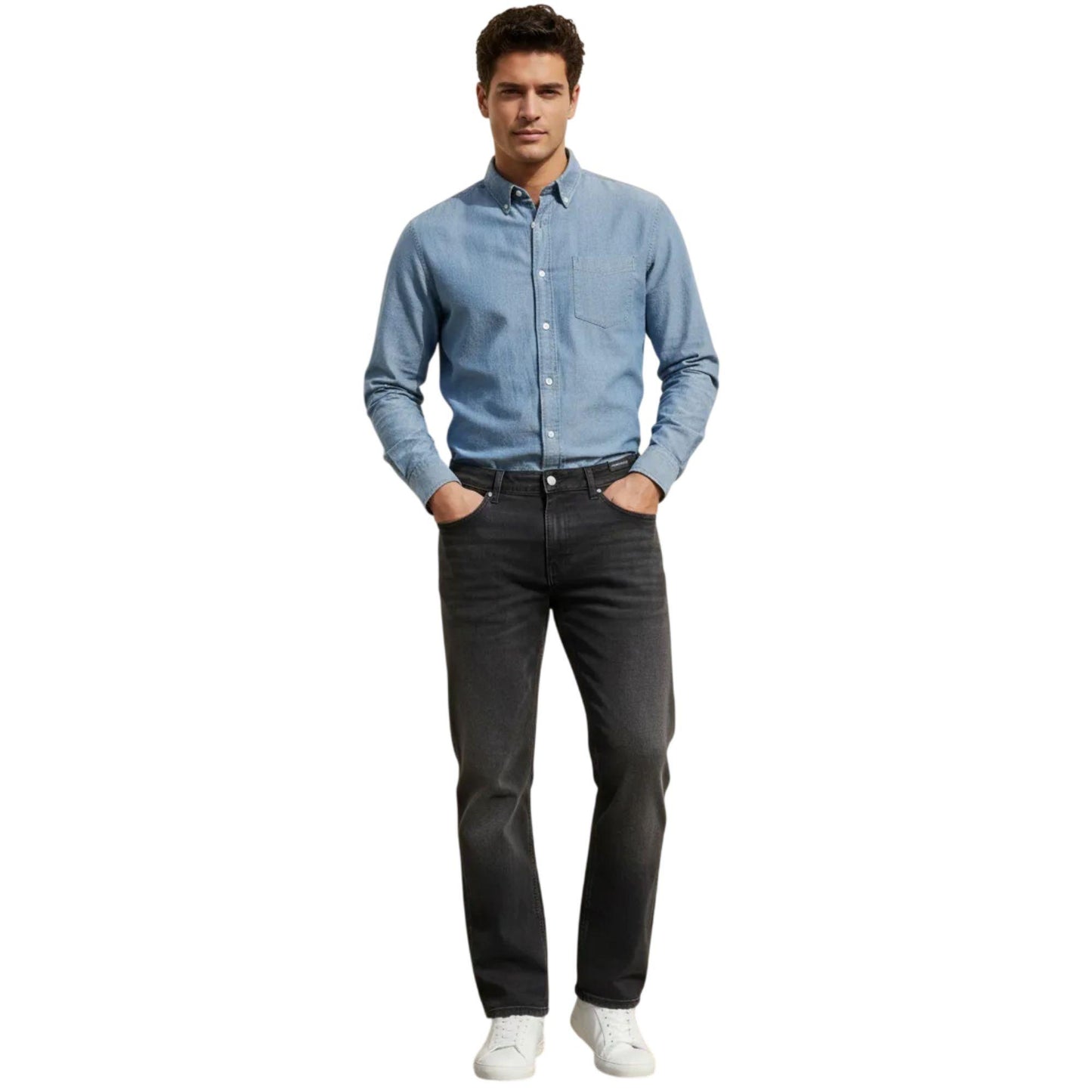 Pantal�n Mezclilla Recto Hombre 803865 - Negro, 30 image