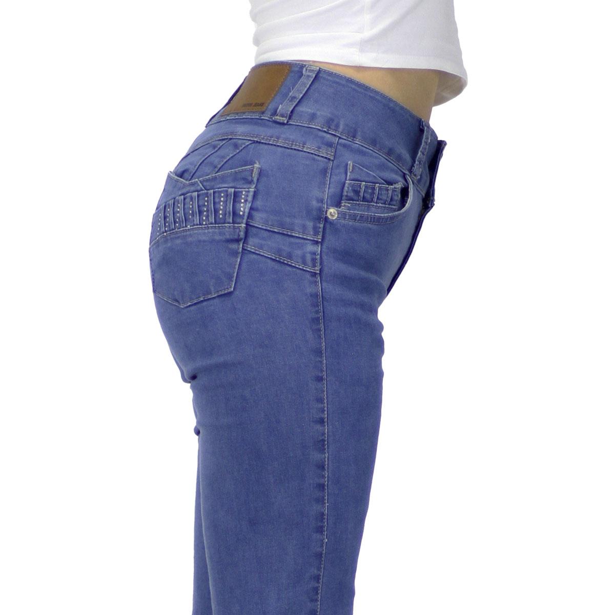 Jeans Magic Cintura Alta Recto / color azul medio