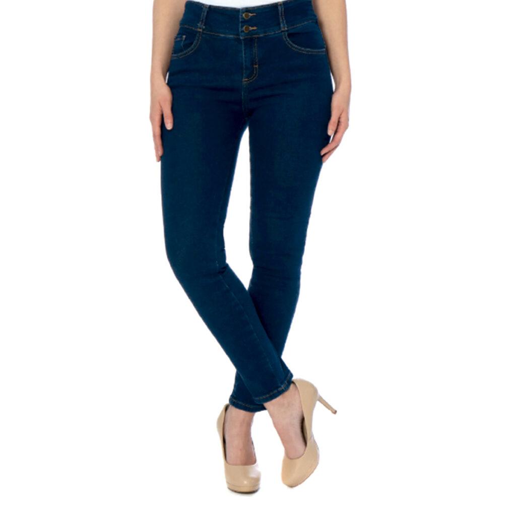 Jeans Corazón Cintura Alta Skinny / color azul oscuro