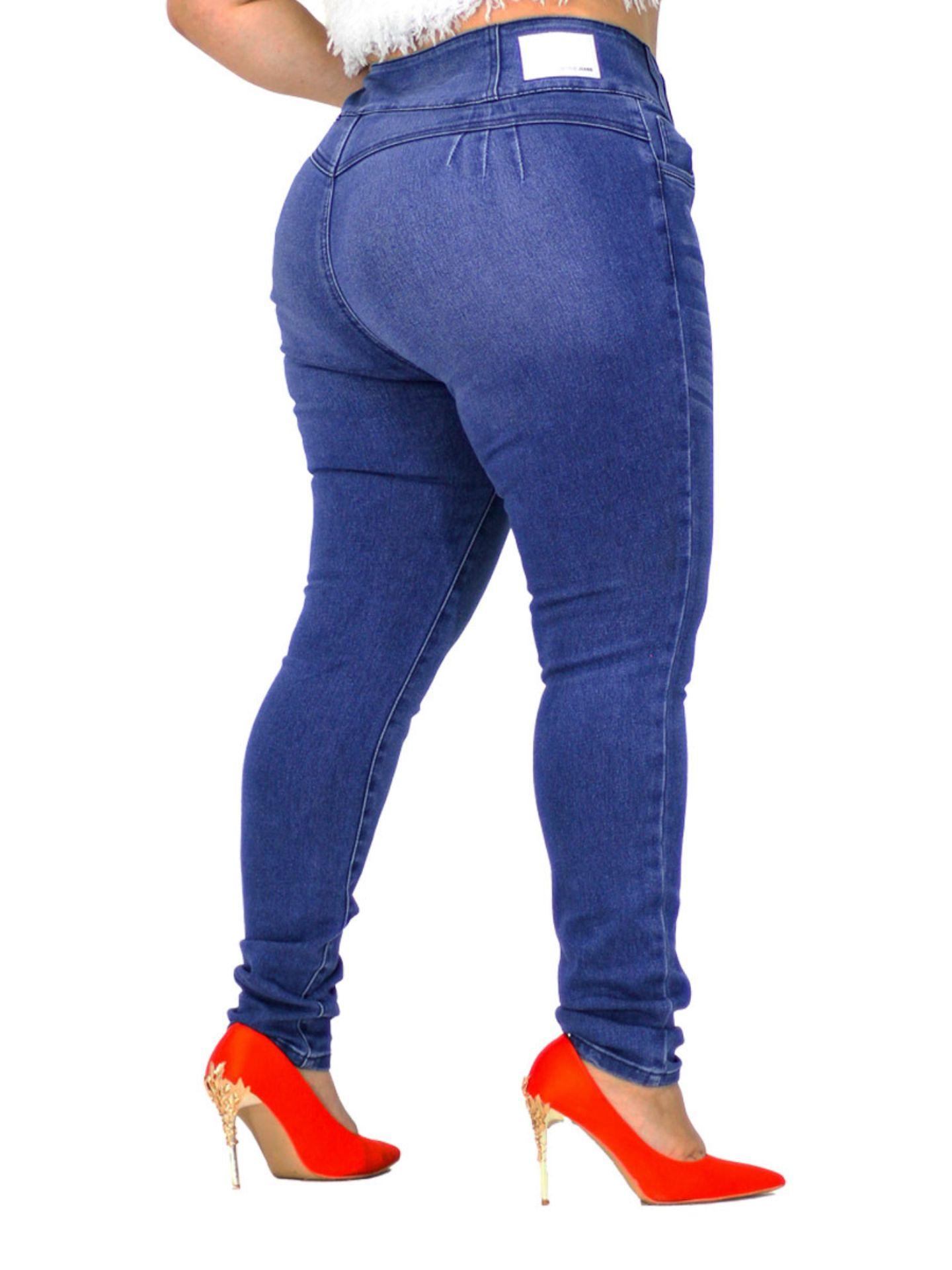 Jeans Corazón Fajilla Skinny / color azul medio