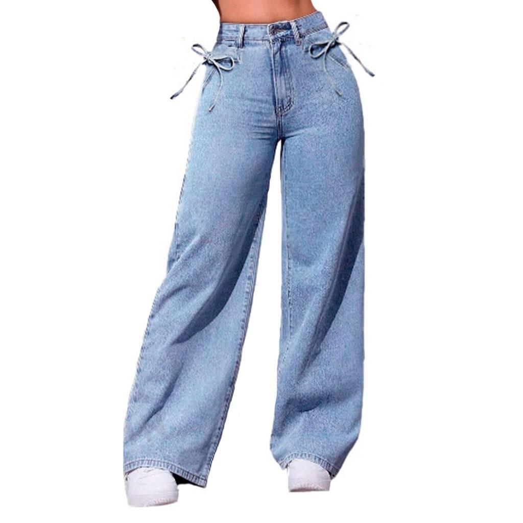 Pantalón Mom Pierna Amplia Mujer 025057